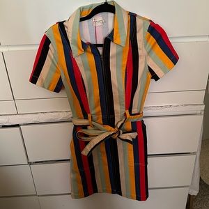 NWT Alice + Olivia Boheme Stripe Denim Dress